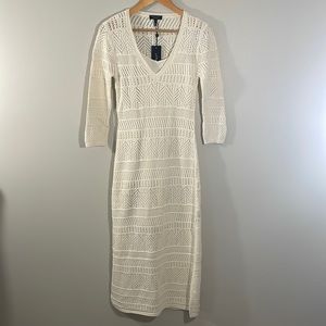 rag & bone Renee Long Dress. Sweater Dress. Ivory. Size S. NWT